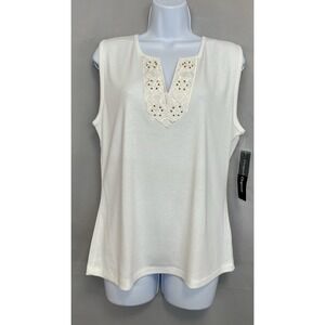 Designers Originals Top Tank Sz XL Women's NWT‎ White